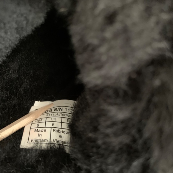 UGG Black Fluffy Slippers - Picture 8 of 12